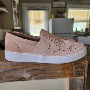 Vionic Kani Pink Suede Perforated Slip On Shoes Sz 8  SANITIZE RTW